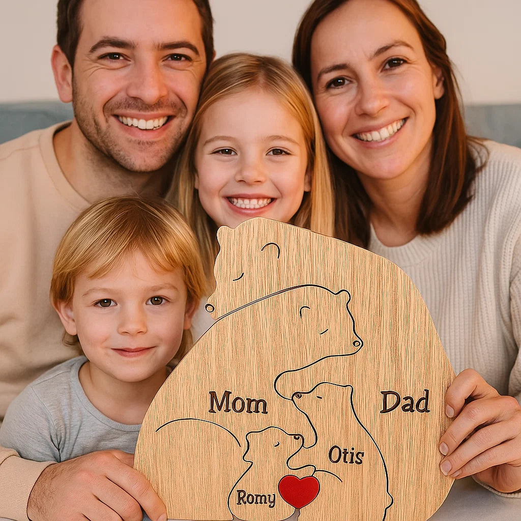 Ręcznie wykonana personalizowana rodzina misiów