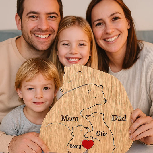 Ręcznie wykonana personalizowana rodzina misiów