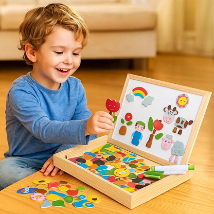 Magnetyczna tablica logiczna dla dzieci | Kreatywna zabawka edukacyjna z funkcjami rysowania i dopasowywania kształtów