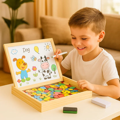 Magnetyczna tablica logiczna dla dzieci | Kreatywna zabawka edukacyjna z funkcjami rysowania i dopasowywania kształtów