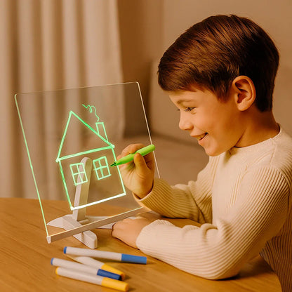 Podświetlana tablica do rysowania dla dzieci | Podświetlana powierzchnia wielokrotnego użytku do kreatywnych notatek , sztuki i nauki