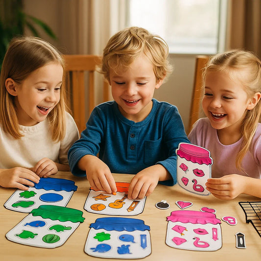 Magnetyczna zabawka do sortowania dla dzieci | Zabawna gra w dopasowywanie kolorów do nauki przedmiotów , kształtów i codziennego słownictwa