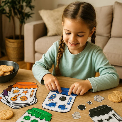 Magnetyczna zabawka do sortowania dla dzieci | Zabawna gra w dopasowywanie kolorów do nauki przedmiotów , kształtów i codziennego słownictwa