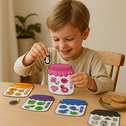 Magnetyczna zabawka do sortowania dla dzieci | Zabawna gra w dopasowywanie kolorów do nauki przedmiotów , kształtów i codziennego słownictwa