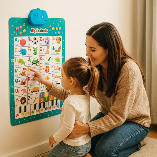 Interaktywna dźwiękowa tablica ścienna dla dzieci | Nauka angielskich słów i dźwięków poprzez zabawę wizualną