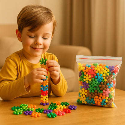 Klocki konstrukcyjne w kształcie płatka śniegu dla dzieci | Kreatywne puzzle 3D dla zabawy edukacyjnej i umiejętności motorycznych