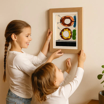 Ramka na zdjęcia dla dzieci | Otwierana ramka na zdjęcia z miejscem do przechowywania rysunków i kreatywnych projektów