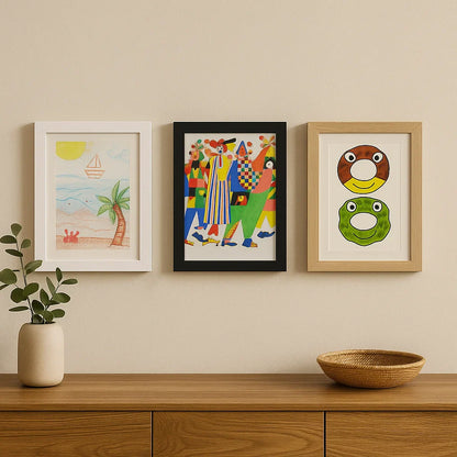 Ramka na zdjęcia dla dzieci | Otwierana ramka na zdjęcia z miejscem do przechowywania rysunków i kreatywnych projektów