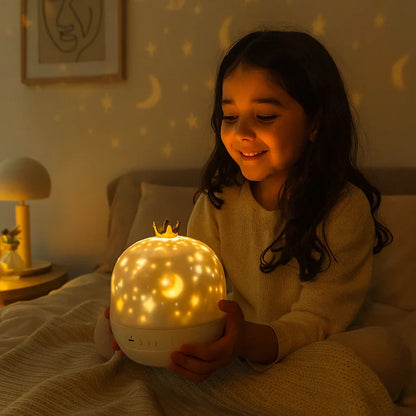 Projektor Nocnego Nieba ⎜ Magiczna Lampa LED z Efektami, Muzyką i Slajdami