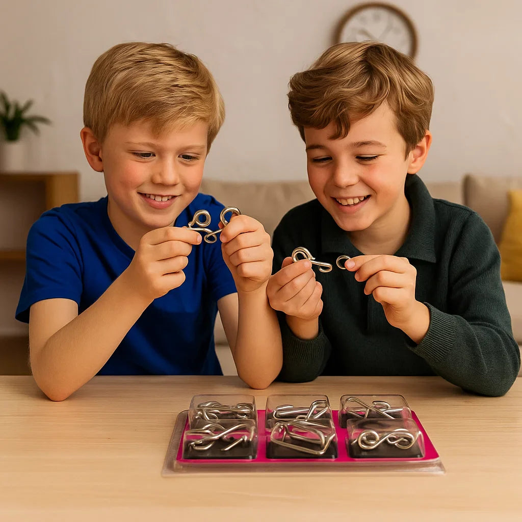 Metalowe Puzzle Pierścieniowe ⎜ Gra Logiczna dla Dzieci i Dorosłych