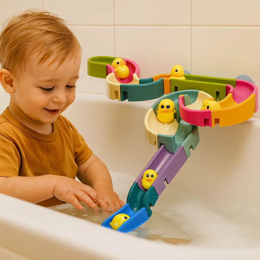 Zjeżdżalnia z kaczką – zabawka do kąpieli