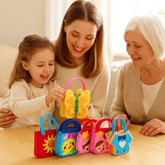 Bezpieczny zestaw filcowych torebek do samodzielnego szycia