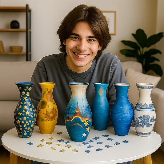 Elegancki wazon 3D puzzle – do prawdziwych kwiatów