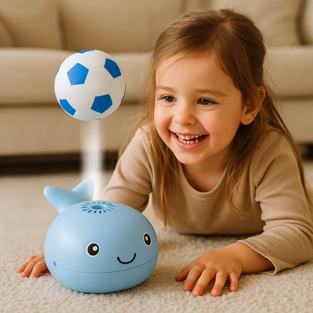 Zabawka wieloryb z unoszącą się piłką