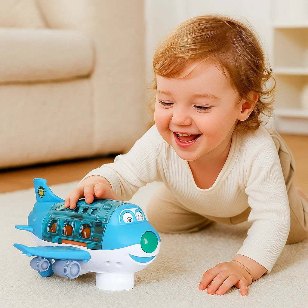 Śmieszna i tańcząca zabawka samolot