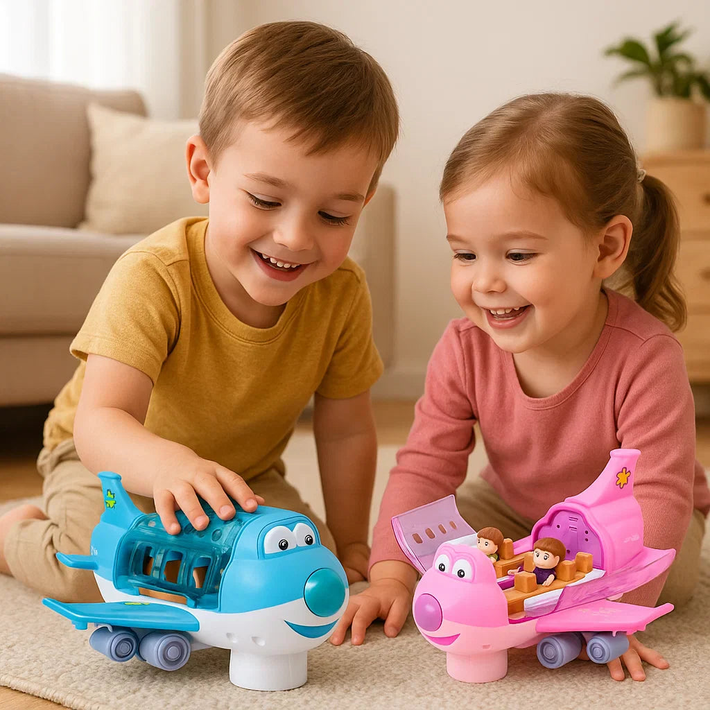 Śmieszna i tańcząca zabawka samolot