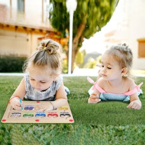 Magnetyczny labirynt kolorów i liczb dla dzieci