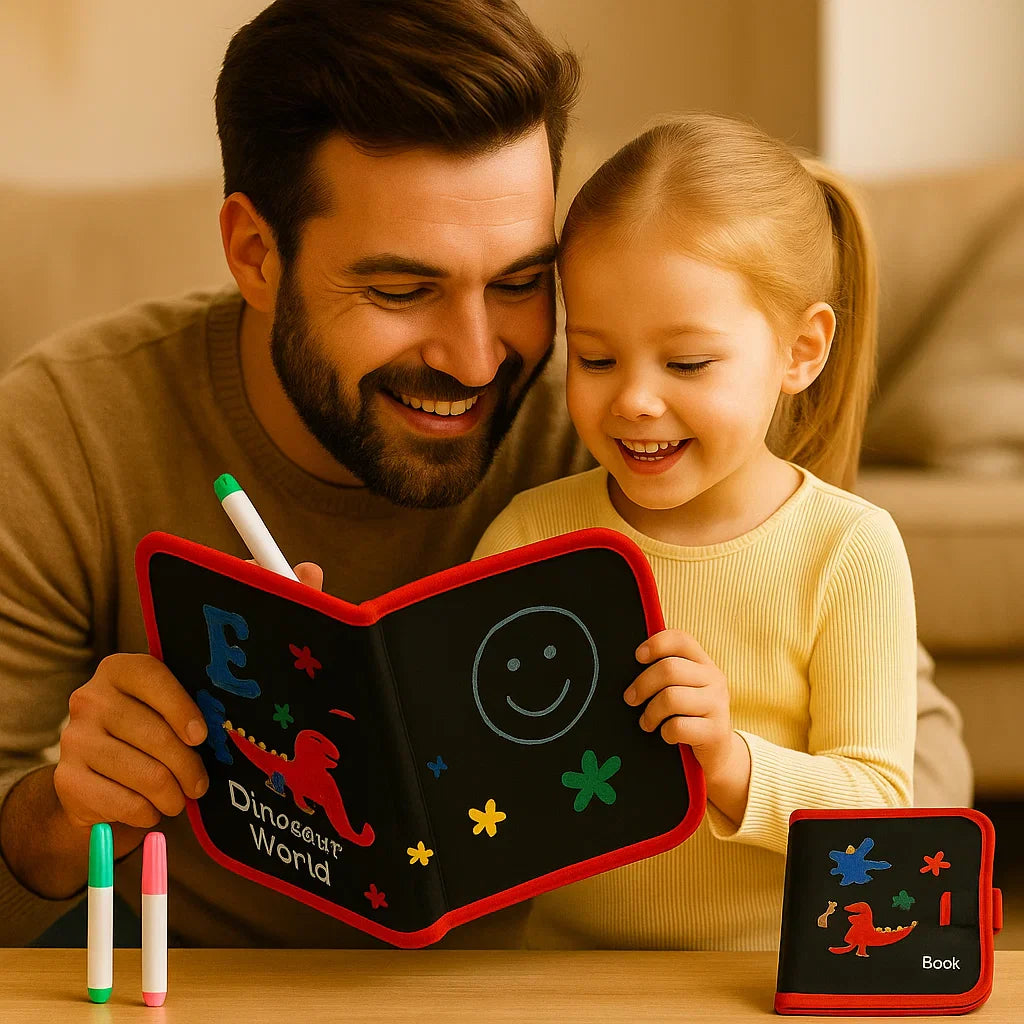 Książeczka do rysowania wielokrotnego użytku dla dzieci | Przenośna ścieralna podkładka do kreatywnej nauki w domu i w podróży