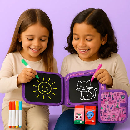 Książeczka do rysowania wielokrotnego użytku dla dzieci | Przenośna ścieralna podkładka do kreatywnej nauki w domu i w podróży