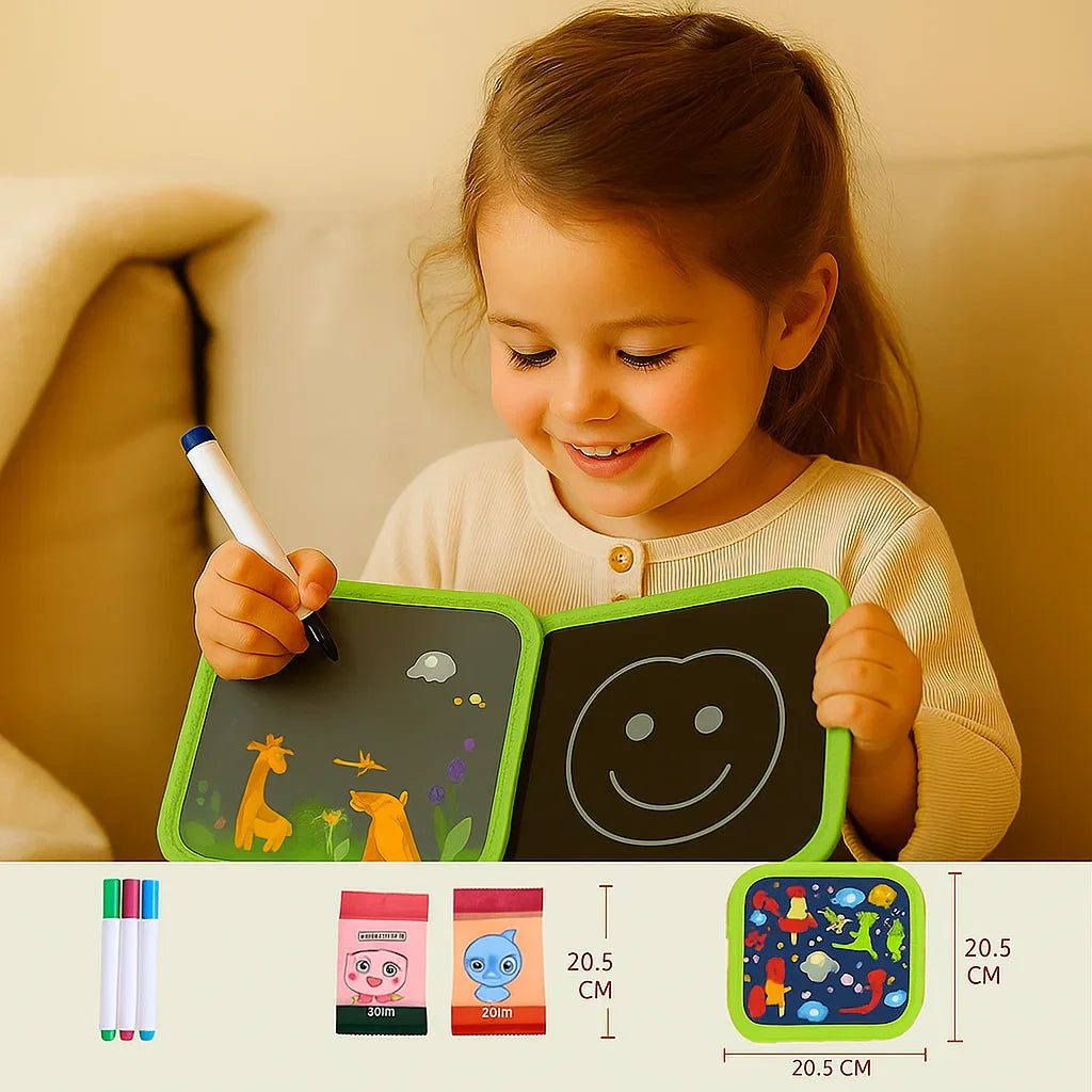 Książeczka do rysowania wielokrotnego użytku dla dzieci | Przenośna ścieralna podkładka do kreatywnej nauki w domu i w podróży