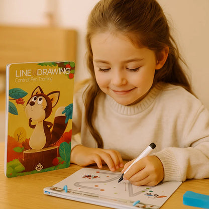Treningowa Książka do Nauki Kontroli Długopisu dla Dzieci