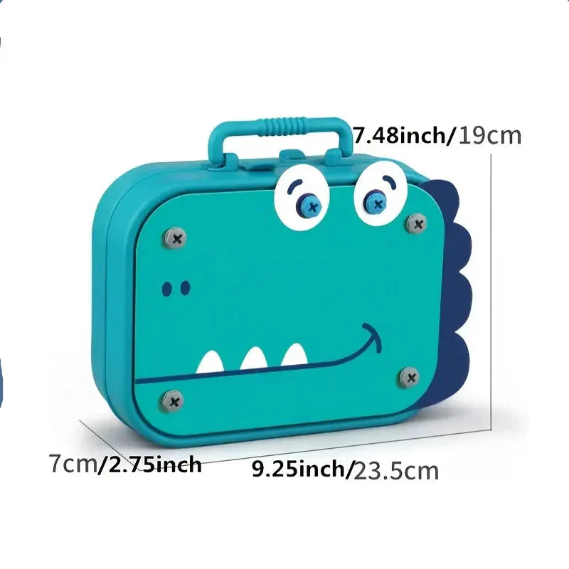 Zestaw majsterkowicza dla dzieci w uroczym dinozaurzym designie