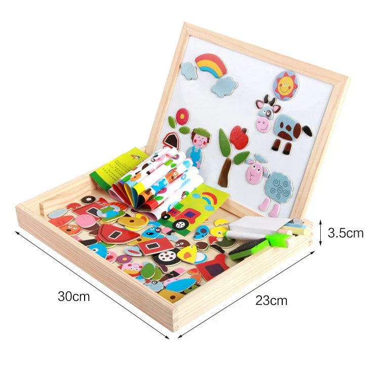 Magnetyczna tablica logiczna dla dzieci | Kreatywna zabawka edukacyjna z funkcjami rysowania i dopasowywania kształtów