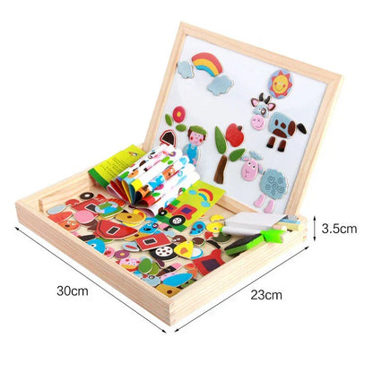 Magnetyczna tablica logiczna dla dzieci | Kreatywna zabawka edukacyjna z funkcjami rysowania i dopasowywania kształtów