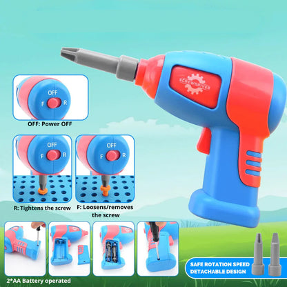 Zestaw majsterkowicza dla dzieci w uroczym dinozaurzym designie