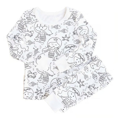 Kolorowa piżama do malowania dla dzieci