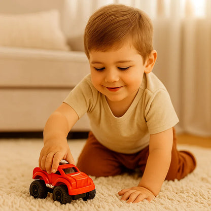 Mini samochodziki dla maluchów ⎜ Pojazdy inercyjne do zabawy w pełzanie w pomieszczeniach i wczesnego rozwoju umiejętności motorycznych