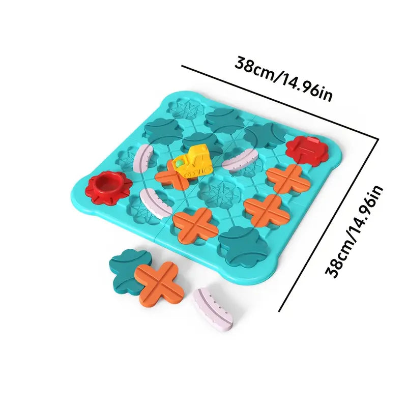 Gra w labirynt dla dzieci ⎜ Edukacyjna zabawka z torami drogowymi z kulkami i samochodem do zabawy logicznej i rozwiązywania problemów.