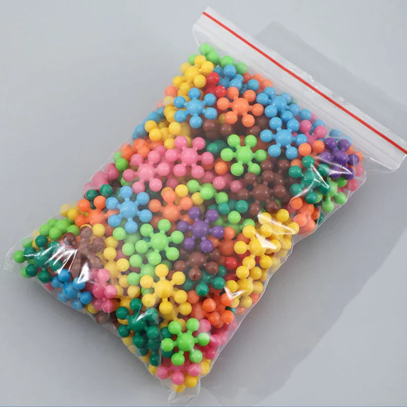 Klocki konstrukcyjne w kształcie płatka śniegu dla dzieci | Kreatywne puzzle 3D dla zabawy edukacyjnej i umiejętności motorycznych