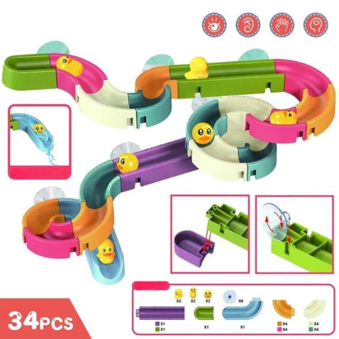 Zjeżdżalnia z kaczką – zabawka do kąpieli