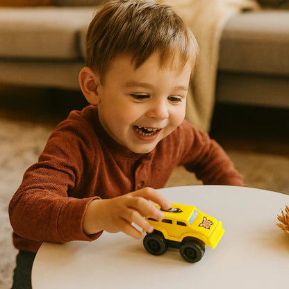 Mini samochodziki dla maluchów ⎜ Pojazdy inercyjne do zabawy w pełzanie w pomieszczeniach i wczesnego rozwoju umiejętności motorycznych