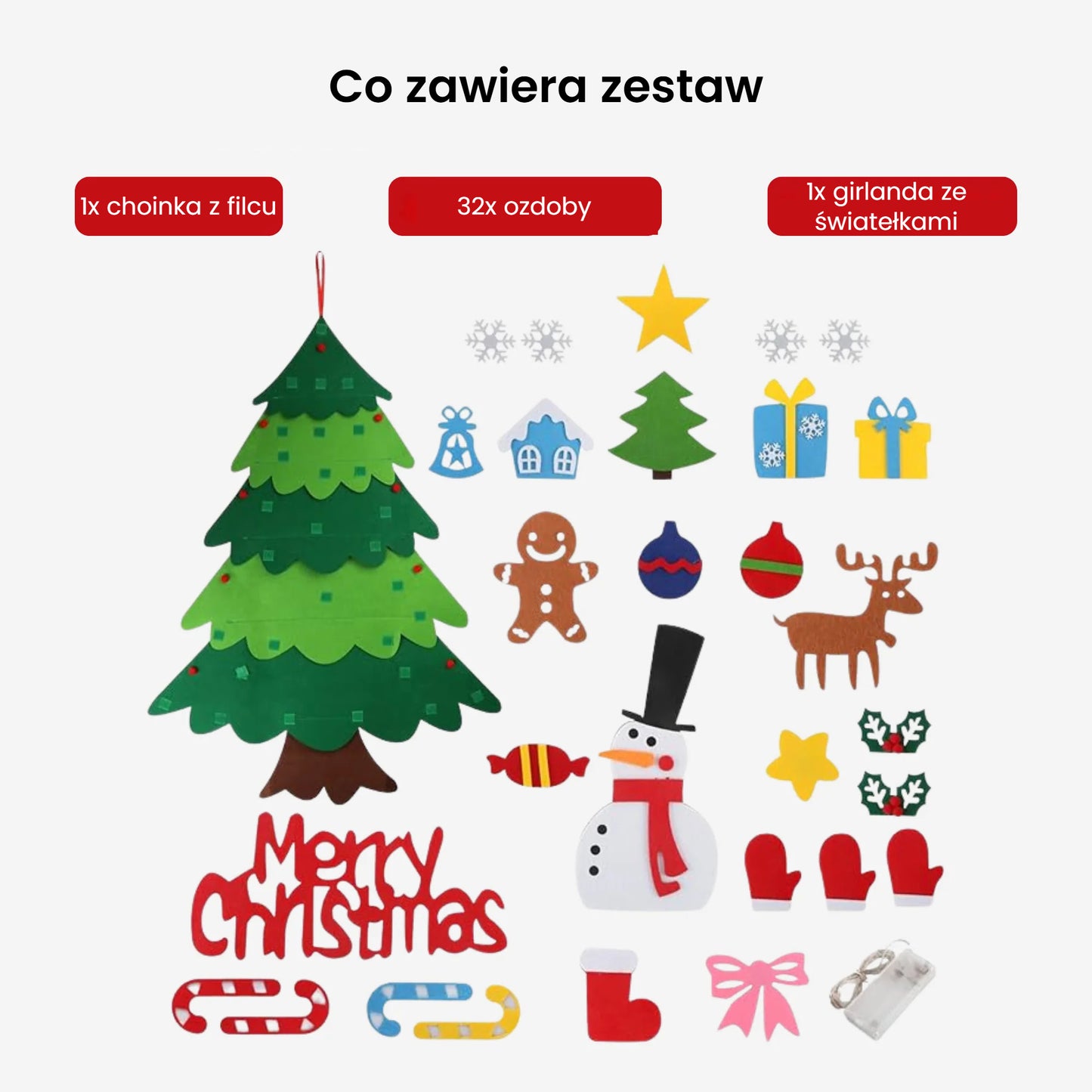 Interaktywny zestaw choinki bożonarodzeniowej