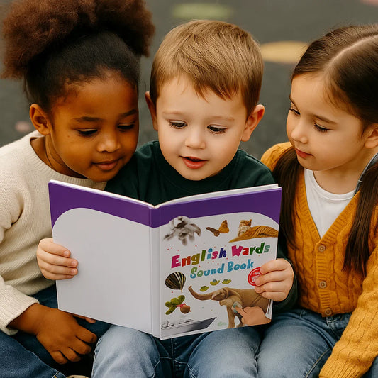 Książka do nauki angielskich dźwięków | Interaktywna książka audio do wczesnego rozwoju języka i budowania słownictwa