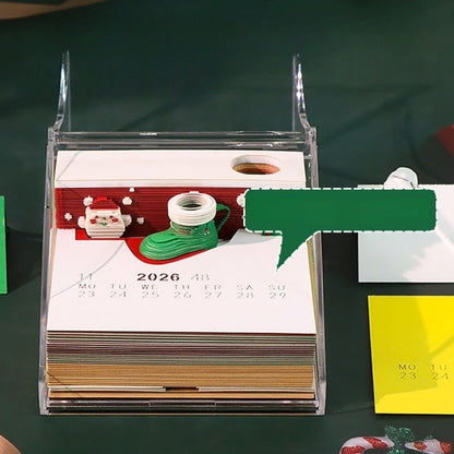 Świąteczny trójwymiarowy papierowy kalendarz adwentowy